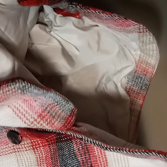 Elan Red/White/Black Plaid, Flannel, Lined, Full Button, 4 Pocket Jacket M - Picture 7 of 7